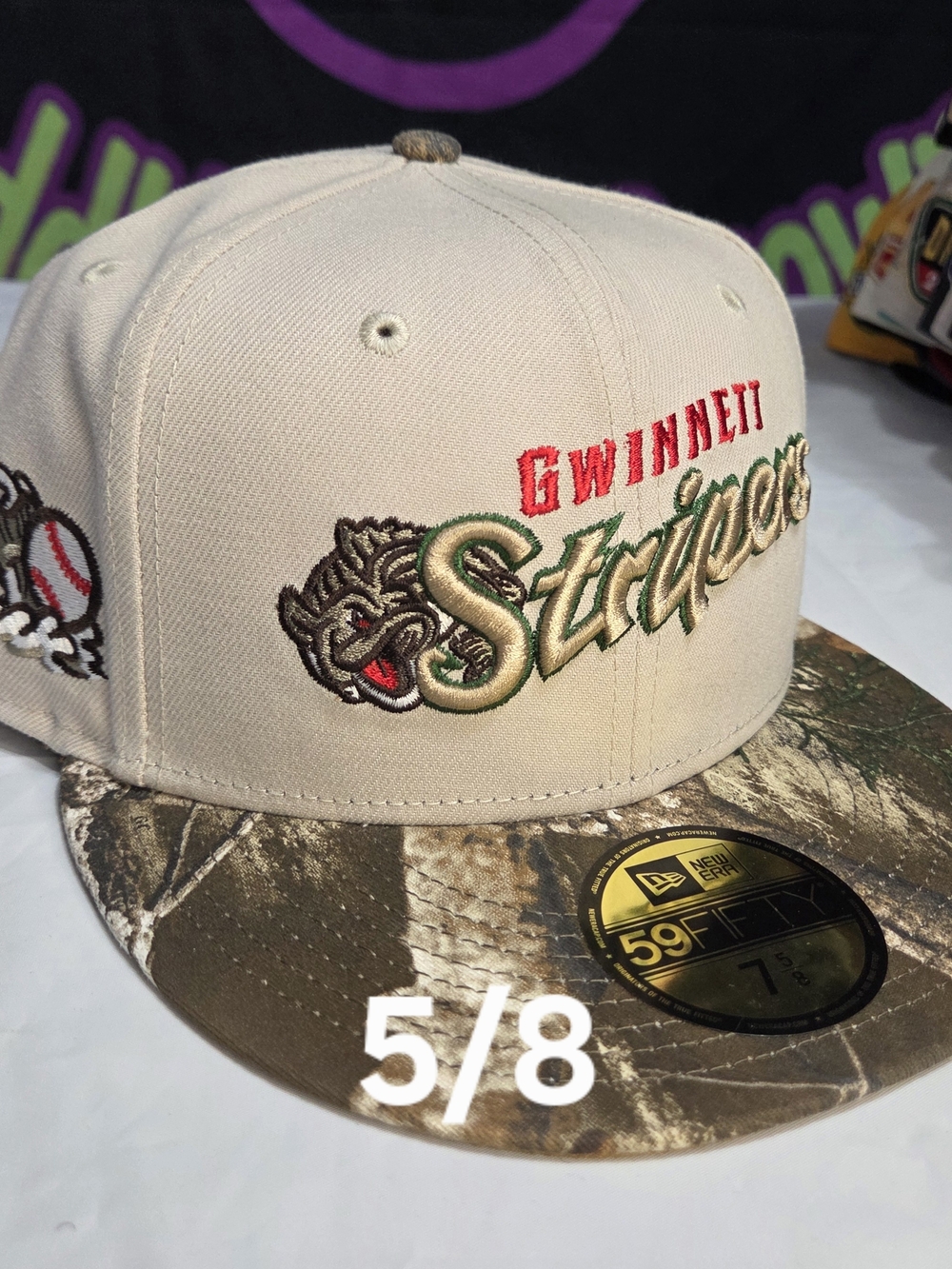 🔴SOLD🔴New Era 7 5/8 - Topperz - Outdoor Two Tone Gwinnett Stripers